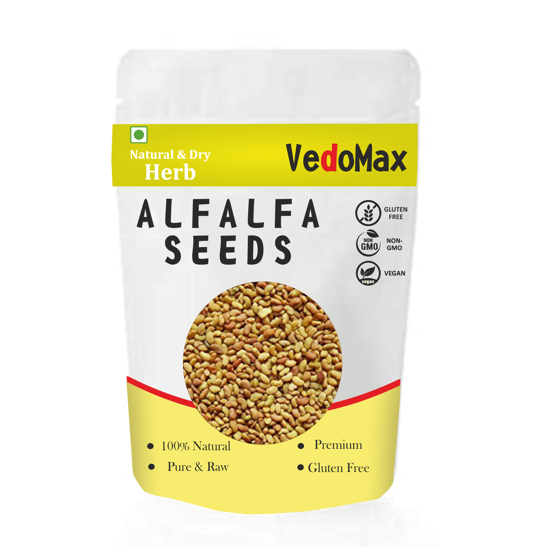 Vedomax Edible Alfalfa Seed - Hedge Lucerne Seeds - Medicago Sativa ...