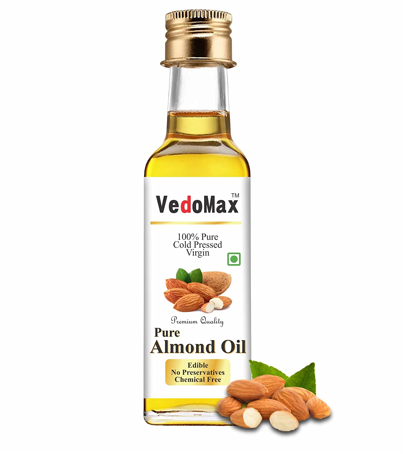 VedoMax Ultra Pure Cold Pressed Natural Virgin Almond Edible Oil Vedomax